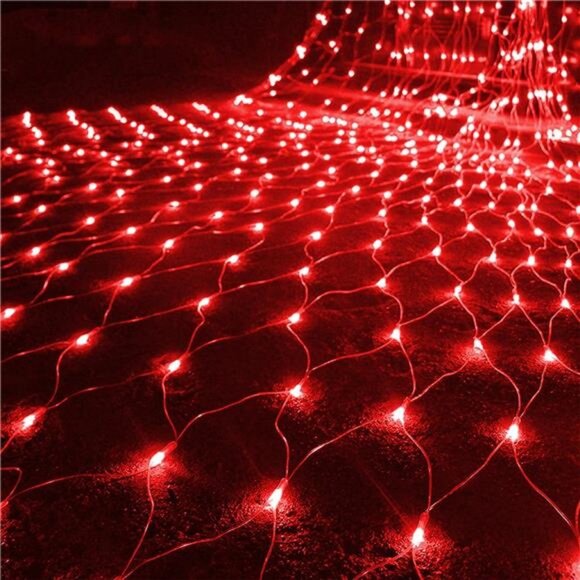 Outdoor Christmas Net Lights, 12FT x 5FT 360 LED Mesh String Light with 8 Mode - Picture 1 of 8